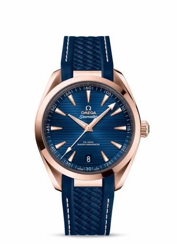 Omega Seamaster Aqua Terra 150M Master Chronometer 41 Sedna Gold / Blue / Rubber 220.52.41.21.03.001 (22052412103001)